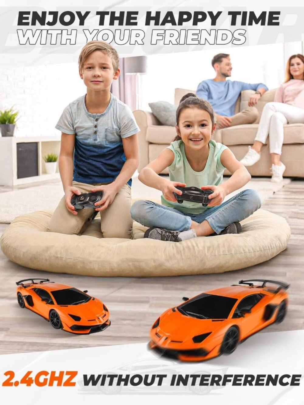 Remote Control Car Licensed RC, 1:24 Lambo Toy Car for Kids, Lambo Aventador SVJ - Picture 4 of 9
